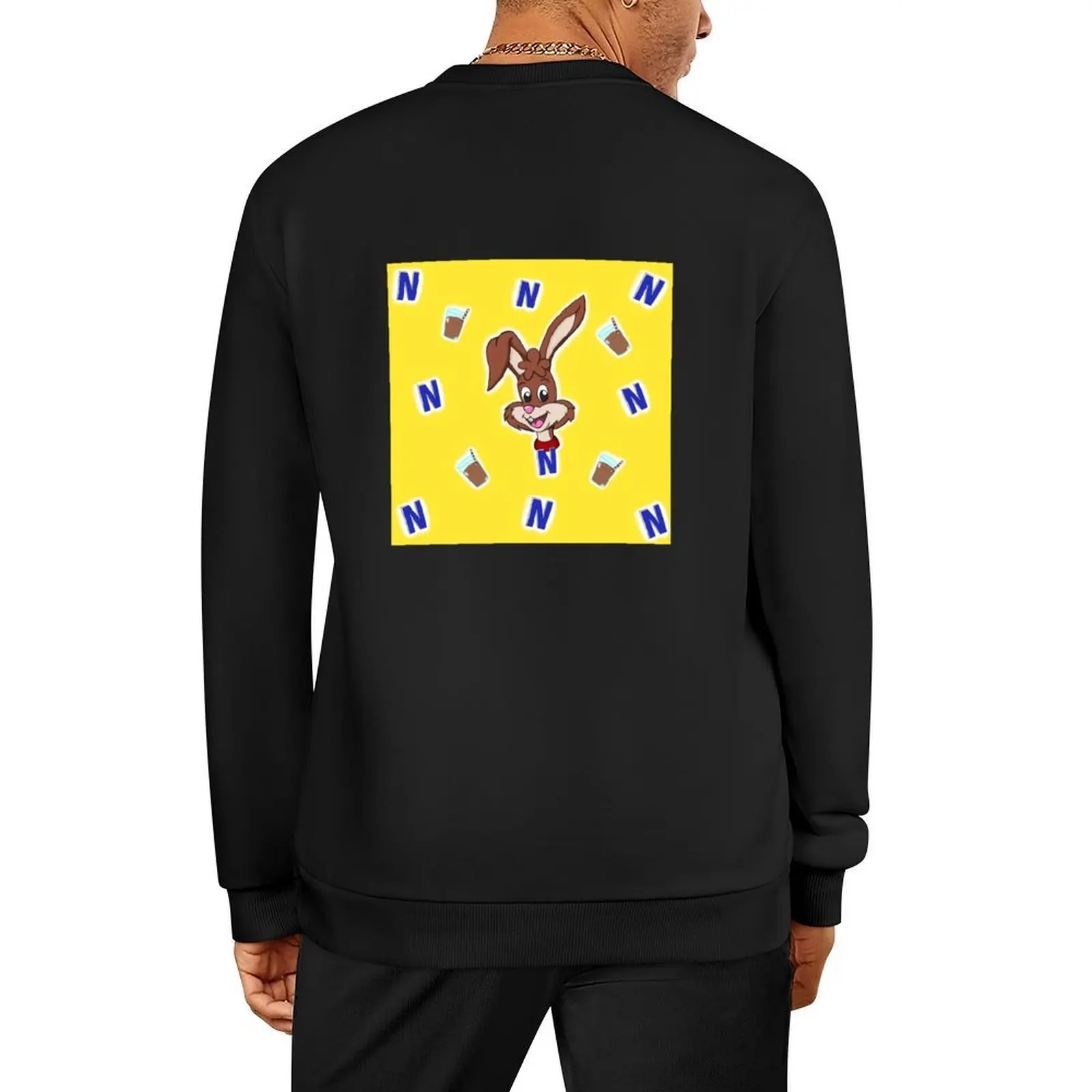 

Nesquik rabbit Pullover korean autumn clothes anime clothing graphic t shirts men men's sweat-shirt hoody