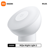 Original XIAOMI Mijia Night Light 2 version Motion Sensor Adjustable Brightness Smart Human light sensor Night Lamp Bedroom