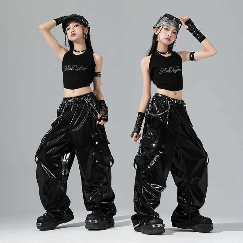 Kinder Ballroom Dance Anzüge Kinder Hip Hop Dance Kostüme Mädchen Jazz Kleidung Coole Straße Tragen Bühne Rave Outfits SL13484