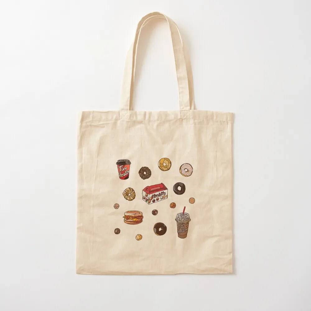 

Canadian timmies Timbits donuts Tote Bag tote bags aesthetic canvas shopping bag shopping bag logo Reusable bags