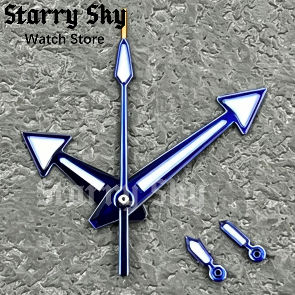 Starry Sky New Fashion High Quality Silver/Rose Gold/Blue Watch Hands With Green Luminous Fit VK64 Automatic Movement Watch Par