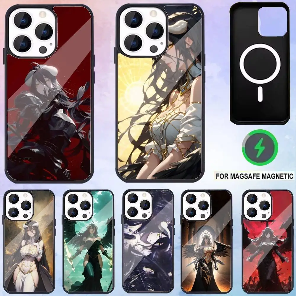 

A-animation A-Albedo O-Overlordes Phone Case For iPhone17,16,15,14,13,12,11 Plus,Pro Max Magnetic For Magsafe Wireless Charging