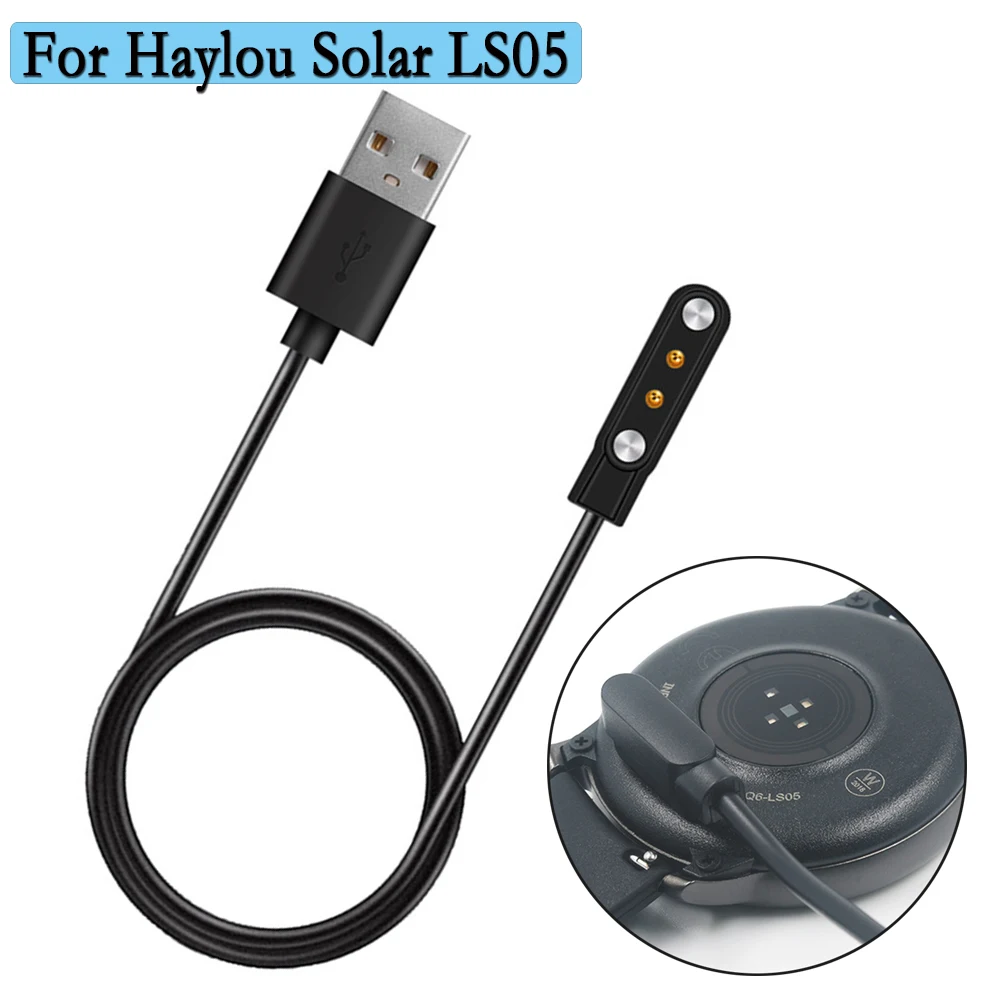 1M USB Charging Cable For Xiaomi Haylou Solar LS05 Watch Charger Wire Portable Charge Cable Watch Accessories