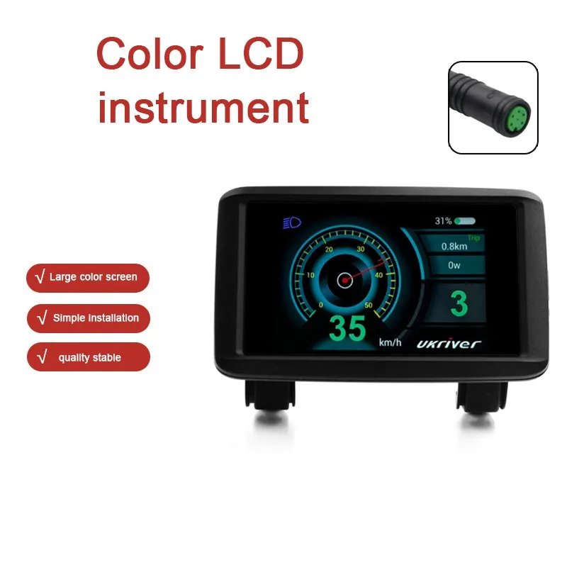 E-bike BaFang display New UKC1+ Color Screen Display WP Plug with USB Interface Suitable for BF Mid Mounted Motor BBS01/02/HD