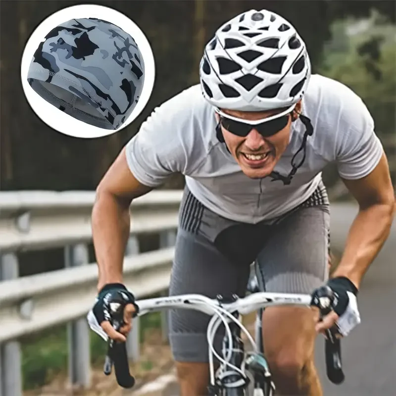 Czapki typu beanie na słońce, szybkoschnąca czapka pod kask rowerowy, sportowa czapka antypotna, czapka motocyklowa, czapka rowerowa, unisexowa czapka wewnętrzna — zdjęcie 6