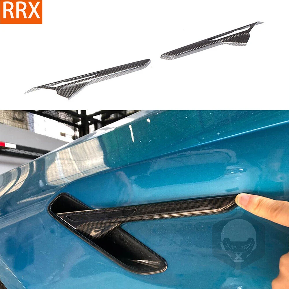 For BMW M5 F90 2018-2022 Real Dry Carbon Fiber Body Kit Fender Air Vent Flow Emblem Panel Car Exterior Accessories Modification
