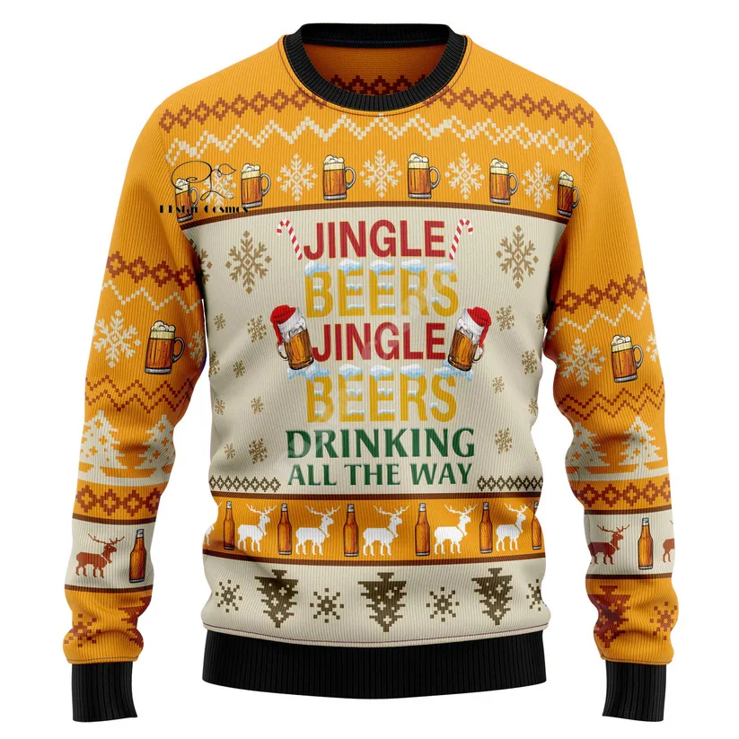 

Рождественский Санта-Клаус, кошка, животное, красочная татуировка, ретро, 3Dпринт, забавный рождественский уродливый вязаный свитер, Harajuku, повседневный, с длинными рукавами X17