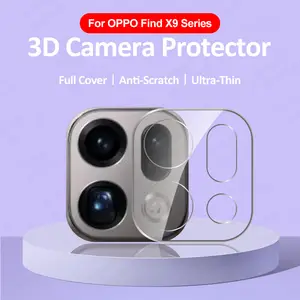 Bilashmart 3D Tempered Glass Camera Film OPPO Find X9 Pro FindX9 FindX9Pro X9Pro 5G Rear Lens Protector HD Clear Camera Lens Back Cover