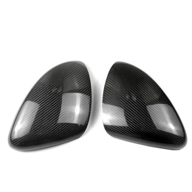 

1Pair Car Real Carbon Fiber Mirror Cover Rearview Side Mirror Cap Trim Replacement Parts For Porsche Panamera 970 2014-2017