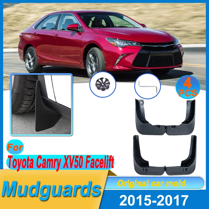 

For Toyota Camry XV50 Facelift 2015 2016 2017 4PCS Mudguards Mudflap Fender Flares Mud Flap Splash Guards Covers Car Accessories