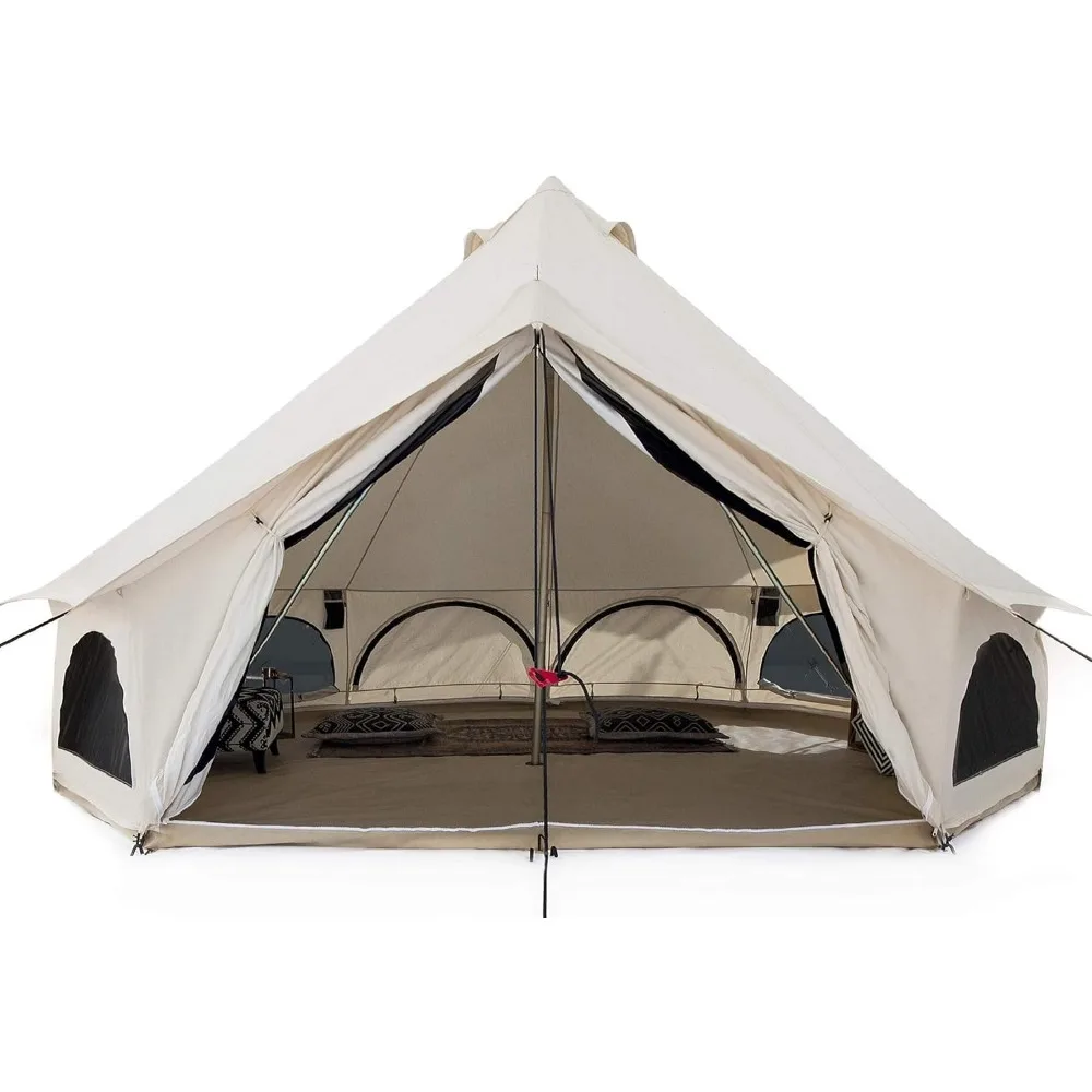 Canvas Bell Tent - Luxury All Season Tent for Camping & Glamping Made from Premium