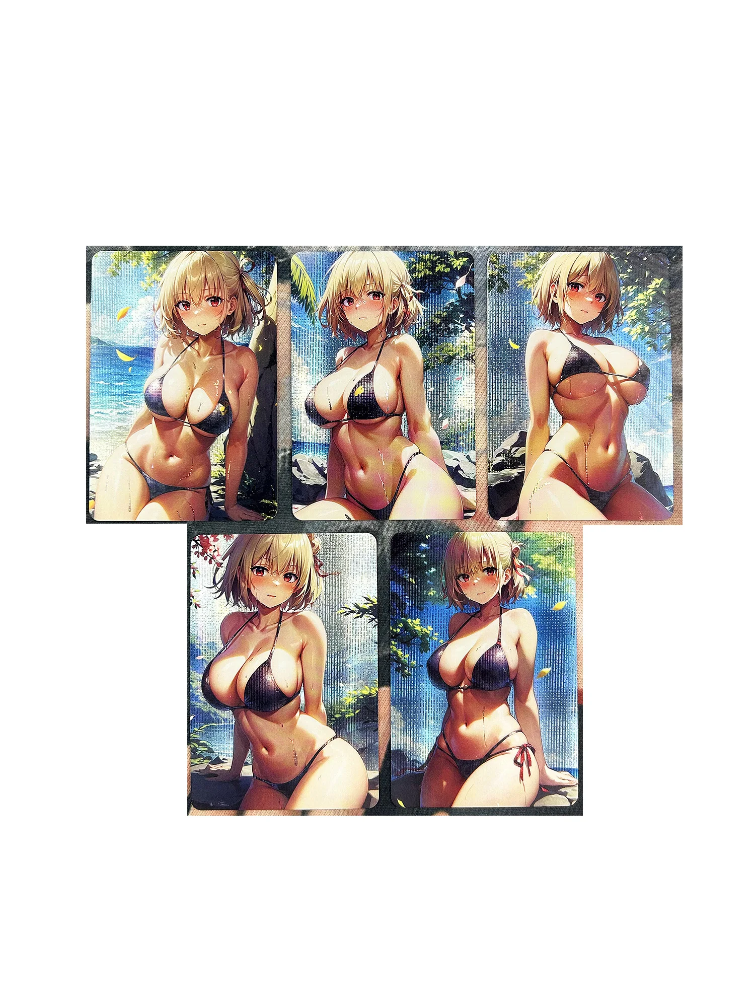 5pcs/set ACG Lycoris Recoil Nishikigi Chisato Refraction Sexy Girls Boutique Suit Hobby Collectibles Game Anime Collection Cards