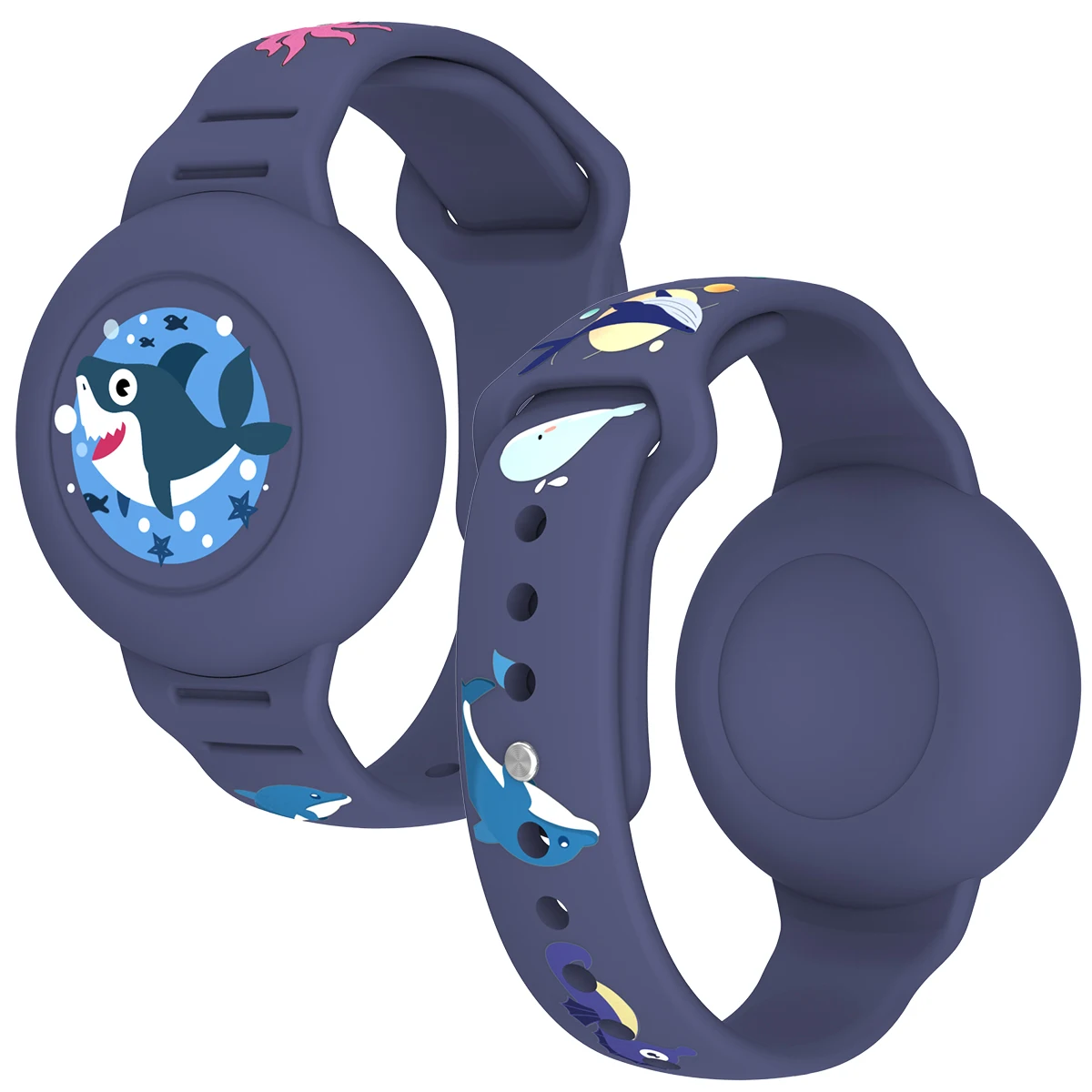 AirTag-Armband für Kinder, Wasserdichter Niedlicher Cartoon-AirTag-Halter für Kinder mit Vollständigem Schutzdesign und Verstecktem Silikon-Armband