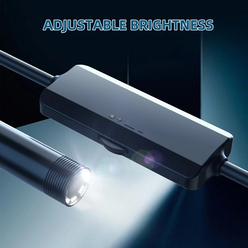 HD720P 8mm Lens Wifi Endoscope Camera USB Camera Semi-rigid Cable Waterproof Iphone Android Wireless Car Inspection Borescope