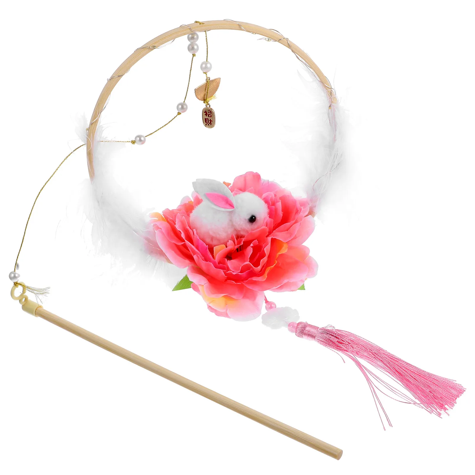 

Rabbit Lantern Pink Jade Rabbit DIY Festive Glowing H held Kids Toy Decorative Paper Lantern for Scene Layout New Year