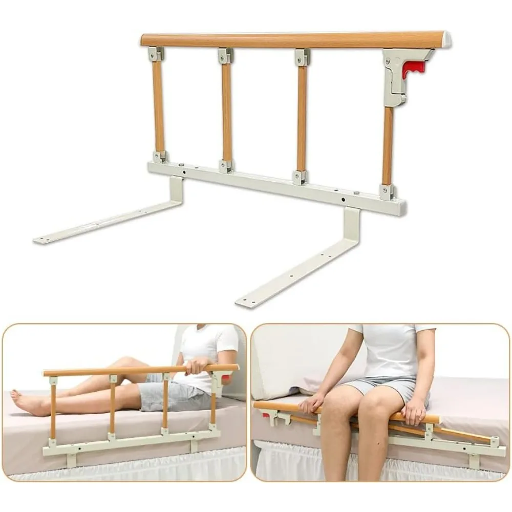 Bed Assist Rail for Seniors Bed Guard Railing Foldable Bed Side Rails Support Bar Medical Transfer Handle Safety