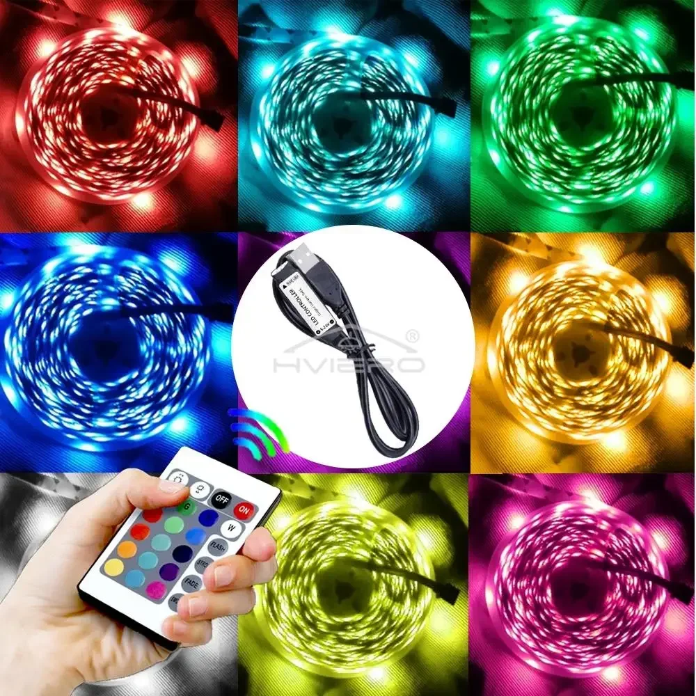 DC 5V USB RGB Control LED Light Strip 3K 17K 24K Wireless Remote Key Led Controller 144w High-power Dimmers Switch Discoloration