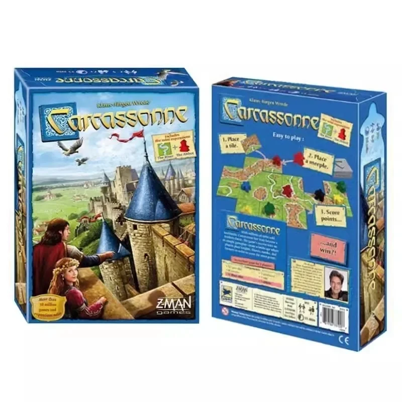 Carcassonne Board Game 2-5 Players for Family Party Gift Funny Tile-placement Adult Game