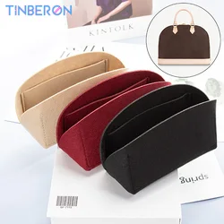 TINBERON se adapta a bolsas de concha, bolsa interior, organizador de insertos, monedero de viaje, bolso de maquillaje, bolsa de almacenamiento, forro de tela de fieltro, bolsas de cosméticos para mujer