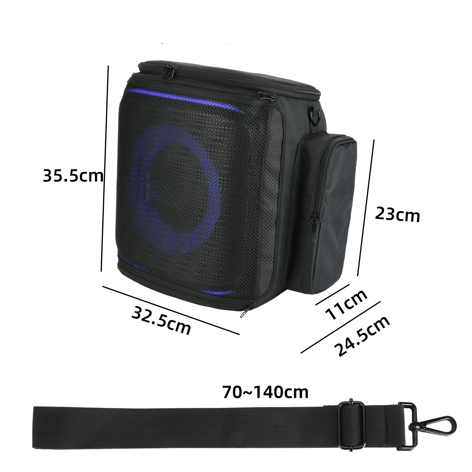 

Adjustable Shoulder Strap Design Storage Bag Is Suitable For JBL Partybox Encore2 Speaker K036 Mesh Fabric Sturdy And Durable