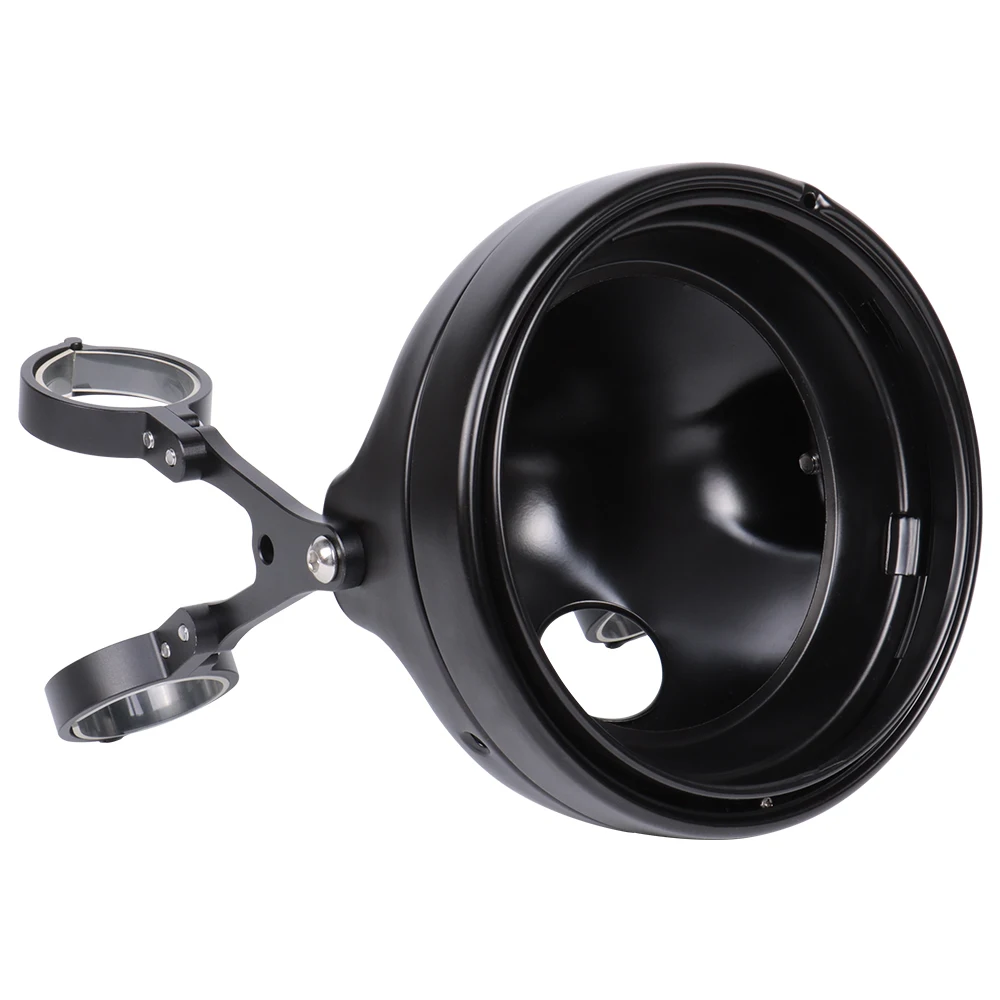 Universal For Harley Honda Yamaha Kawasaki 7 Inch Round LED Naked Motorcycle Headlight Housing Case Adjustable Mount Bracket