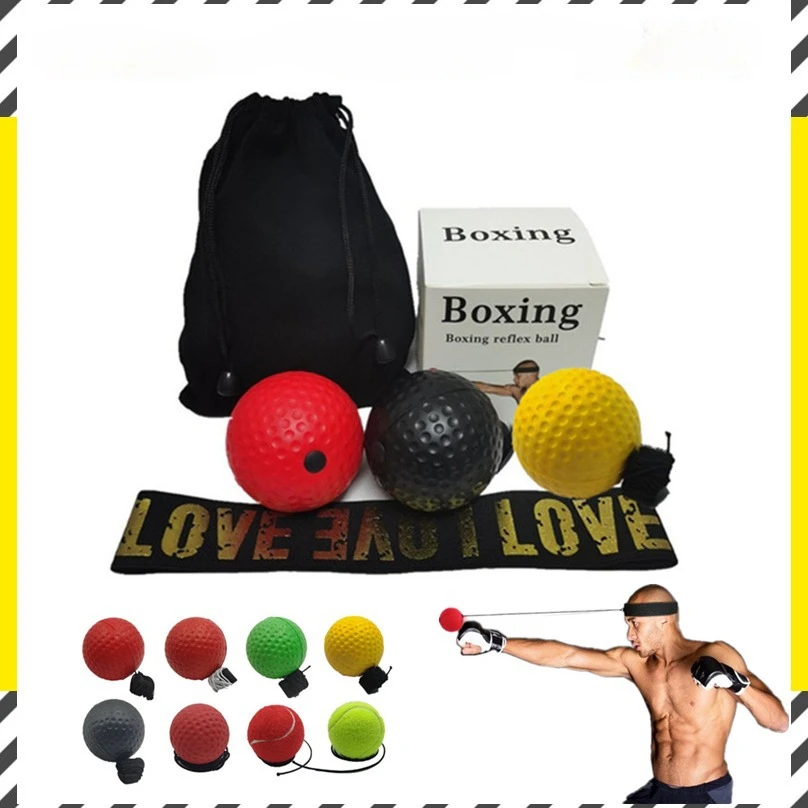 Boxing Speed Ball Head-mounted PU Punch Ball MMA Sanda Training Hand Eye Reaction Home Sandbag Fitness Boxing Equipment Boxeo