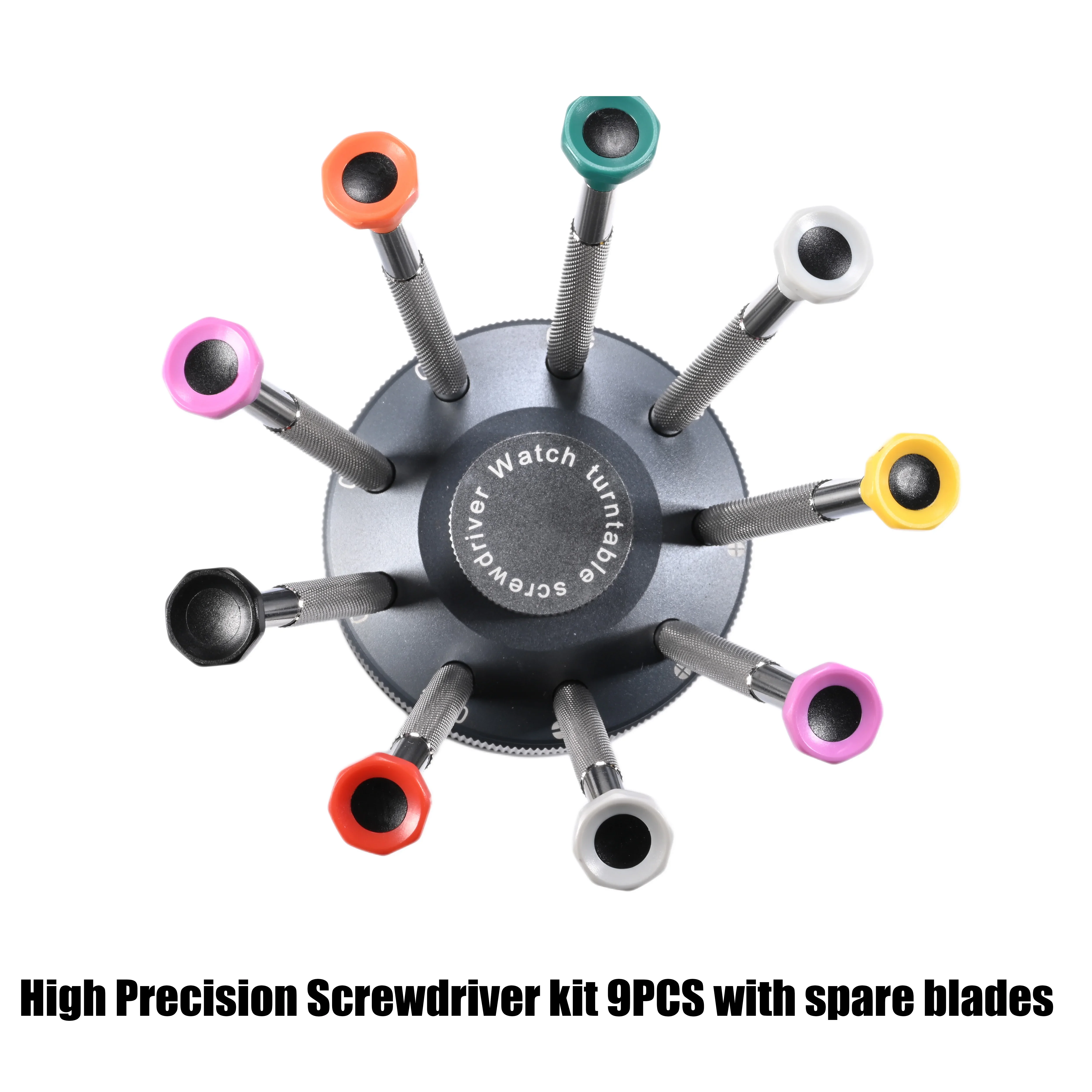 Set di cacciaviti di precisione in acciaio inossidabile 9 pezzi per strumenti per orologiai guarda gli strumenti di riparazione di Glassas