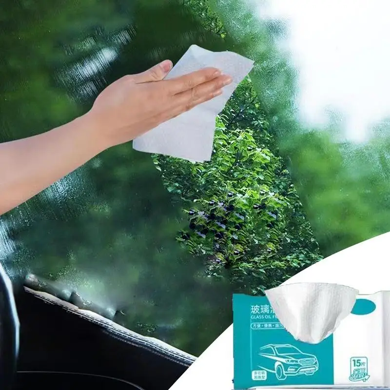 Car Glass Oil Film Removal Wipes Glass Wipes For Cleaning Quick Cleaning Wipes Multifunctional Bathroom Cleaning Tissue