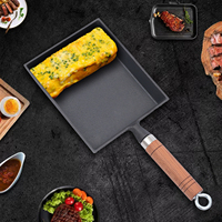 1PCS Egg Fry Pan Square Cast Iron Frying Pan Non-Stick Easy To Clean Cooking Tools Square Pots