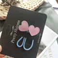 2pcs pink heart