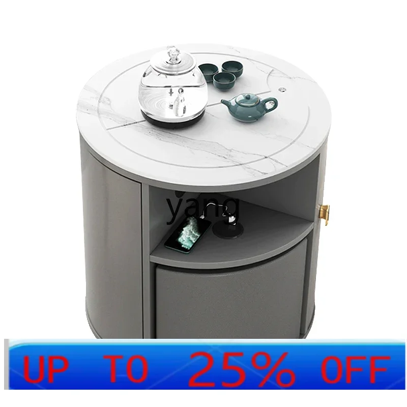 

LMM household coffee table light luxury small tea table Wujinshi mobile tea table and chair combination