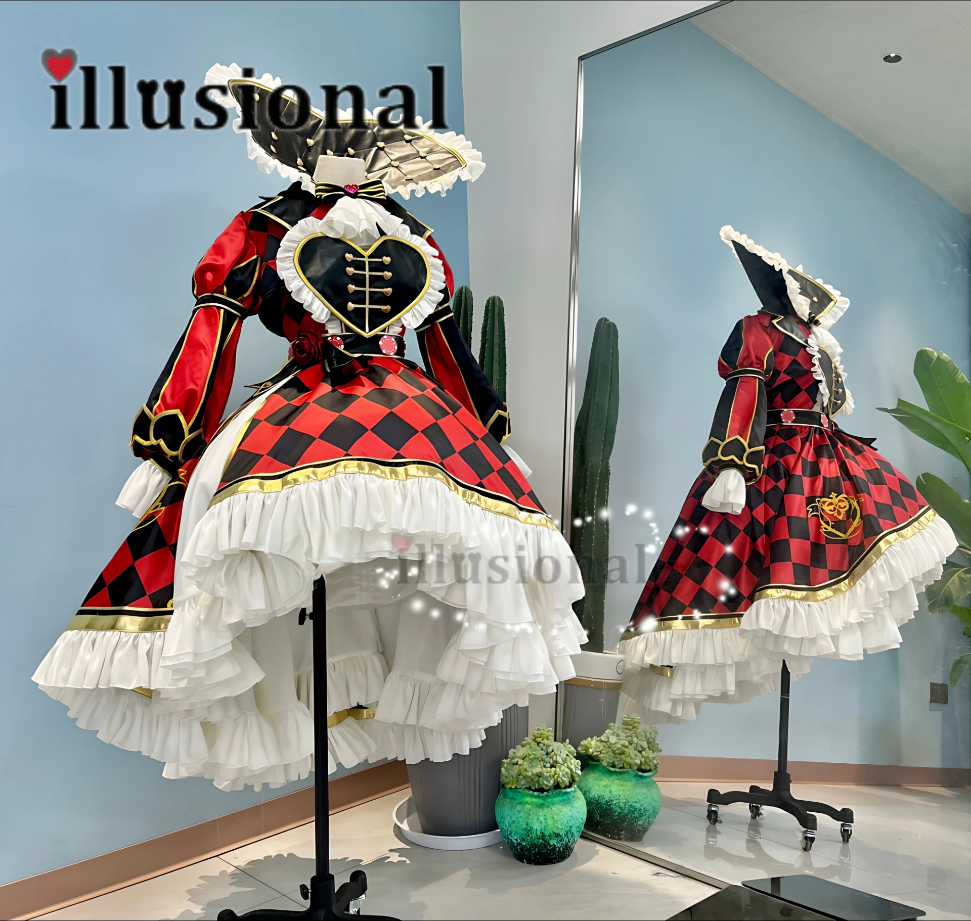 illusional Marie Identity V The red lady Marie Cosplay Costume Valentine's Day set Party Evening dresses female Custom size made