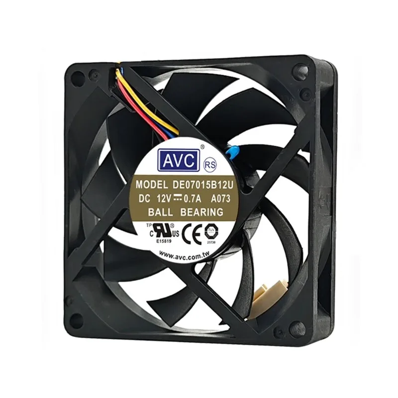 

New Fan for AVC DE07015B12U 7015 12V 0.7A 7cm Large Air Volume Double Ball Cooling Fan 70 * 70 * 15MM