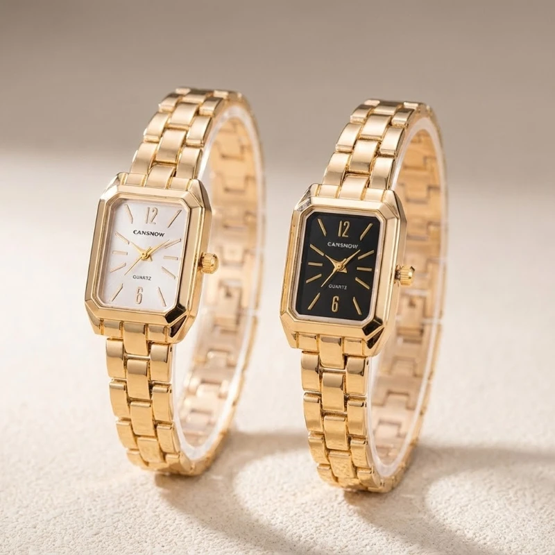 

Роскошные женские модные кварцевые часы, простые весы, квадратные позолоченные женские часы, элегантные деловые женские часы Montre Femme