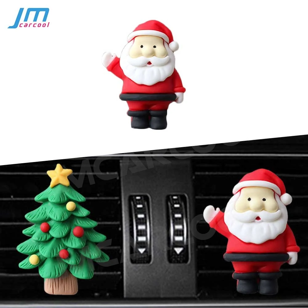 

Christmas Air Outlet Fragrant Clip Christmas Santa Claus Elk Bell Aromatherapy Clip Auto Interior Decoration Car Accessories