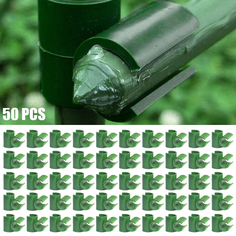 50PCS Cross-Buckle Connector Clips for Building Plant Trellises Garden Stake Networks and Climbing Fruit Support Structures