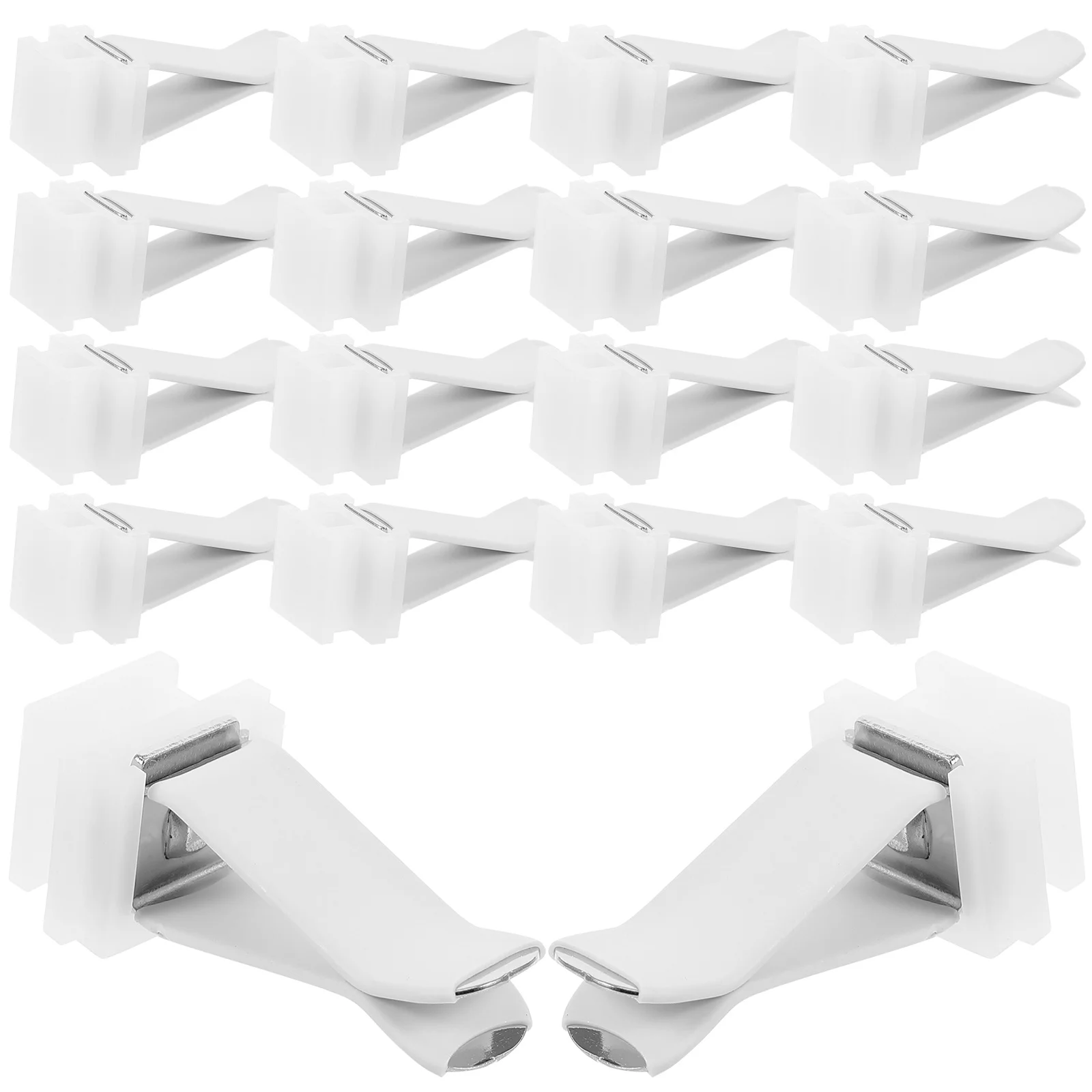 

20 Pcs White Square Head Vent Clip Air Freshener Holder Car Perfume Clip For Air Conditioning Vent Car Accessories Home Office
