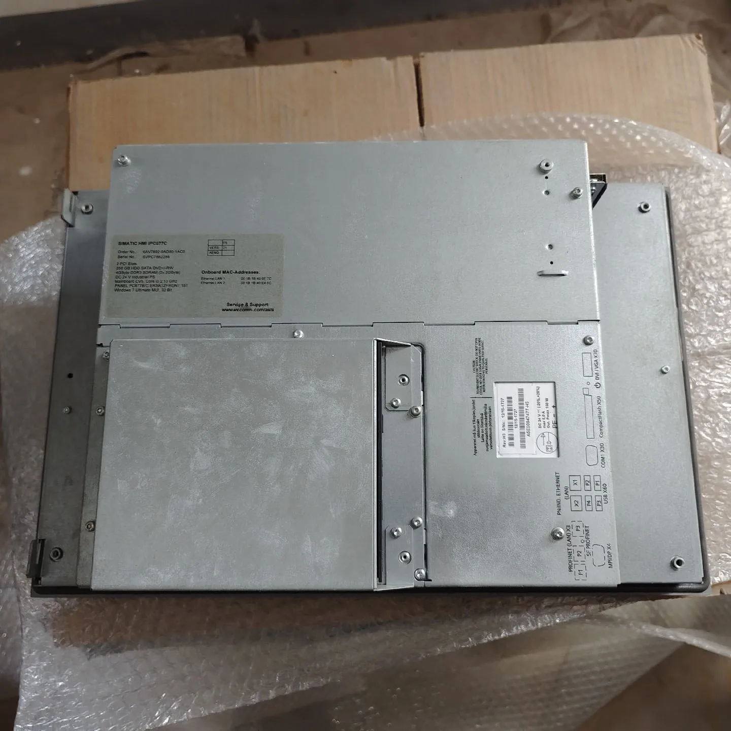 IPC677C 6AV7892-0AD30-1AC0 산업용 제어 화면 보증 포함