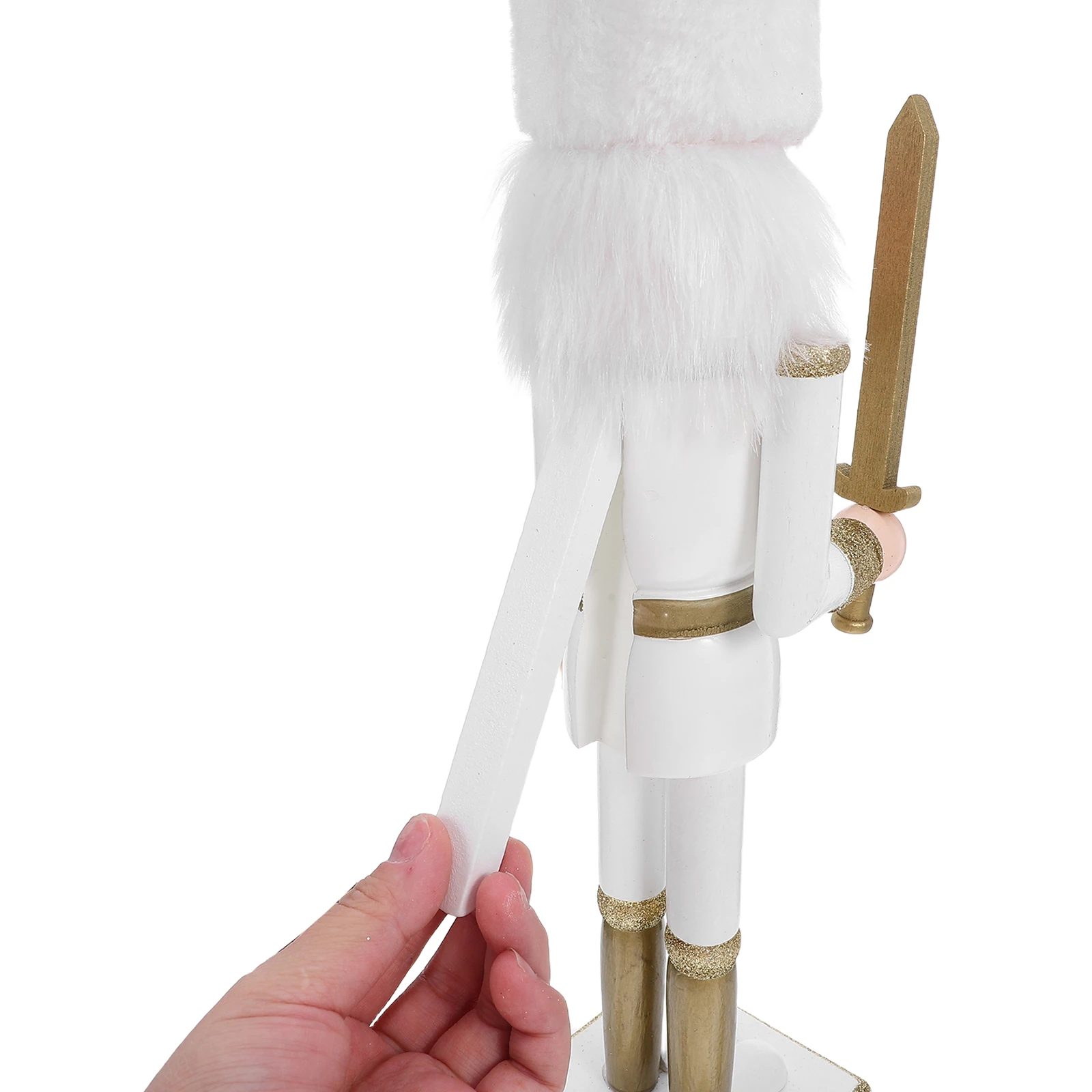 

Christmas Nutcracker Soldier Figure 38cm Wooden Classic Puppet Holiday Table Display Festive Nutcracker Decoration
