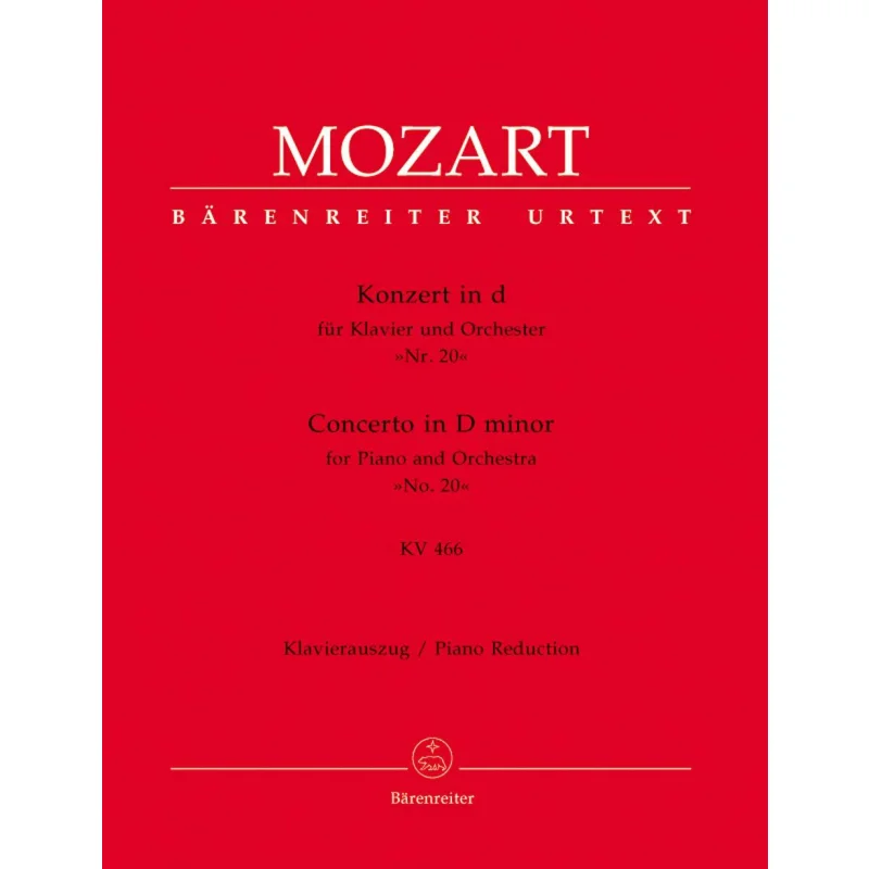 

Concerto For Piano And Orchestra No 20 In D Minor K 466 Barenreiter Barenreiter 9790006458240 Book