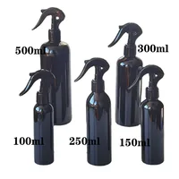 10 Uds. Botella pulverizadora negra con pulverizador de gatillo 100ml 150ml 250ml 300ml 500ml