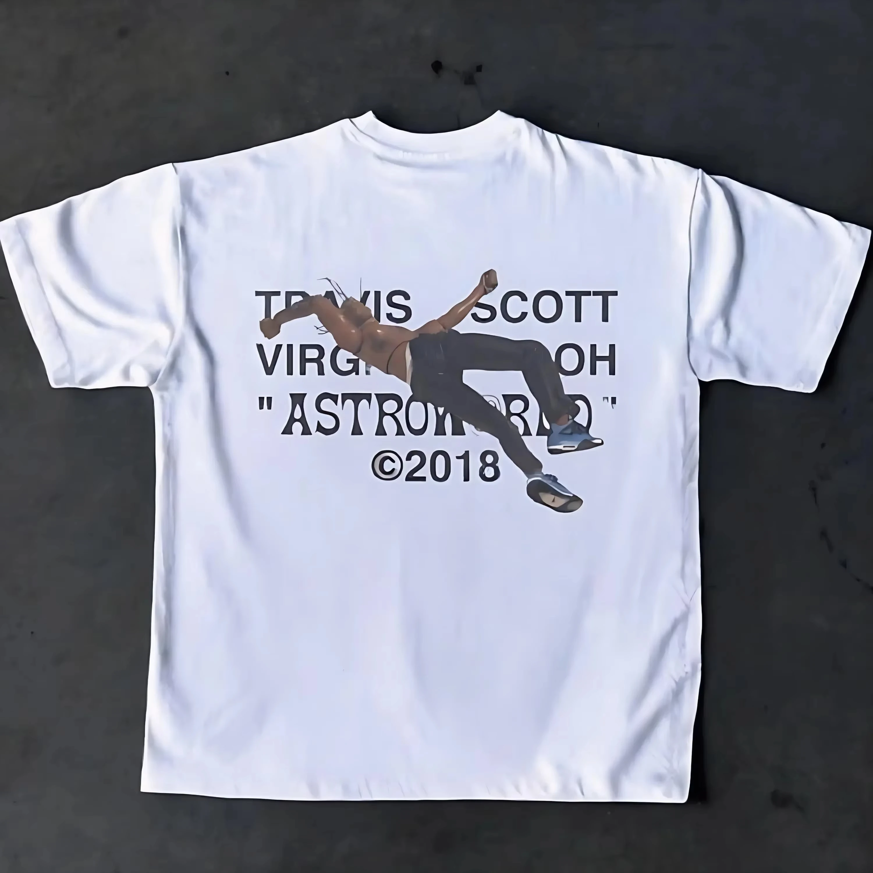 Camiseta Gráfica Travis Scott X Virgil Abloh Astroworld 2026, Estilo Vintage, Rap, Hip Hop, Streetwear, Inspirada en el Concierto The Flame