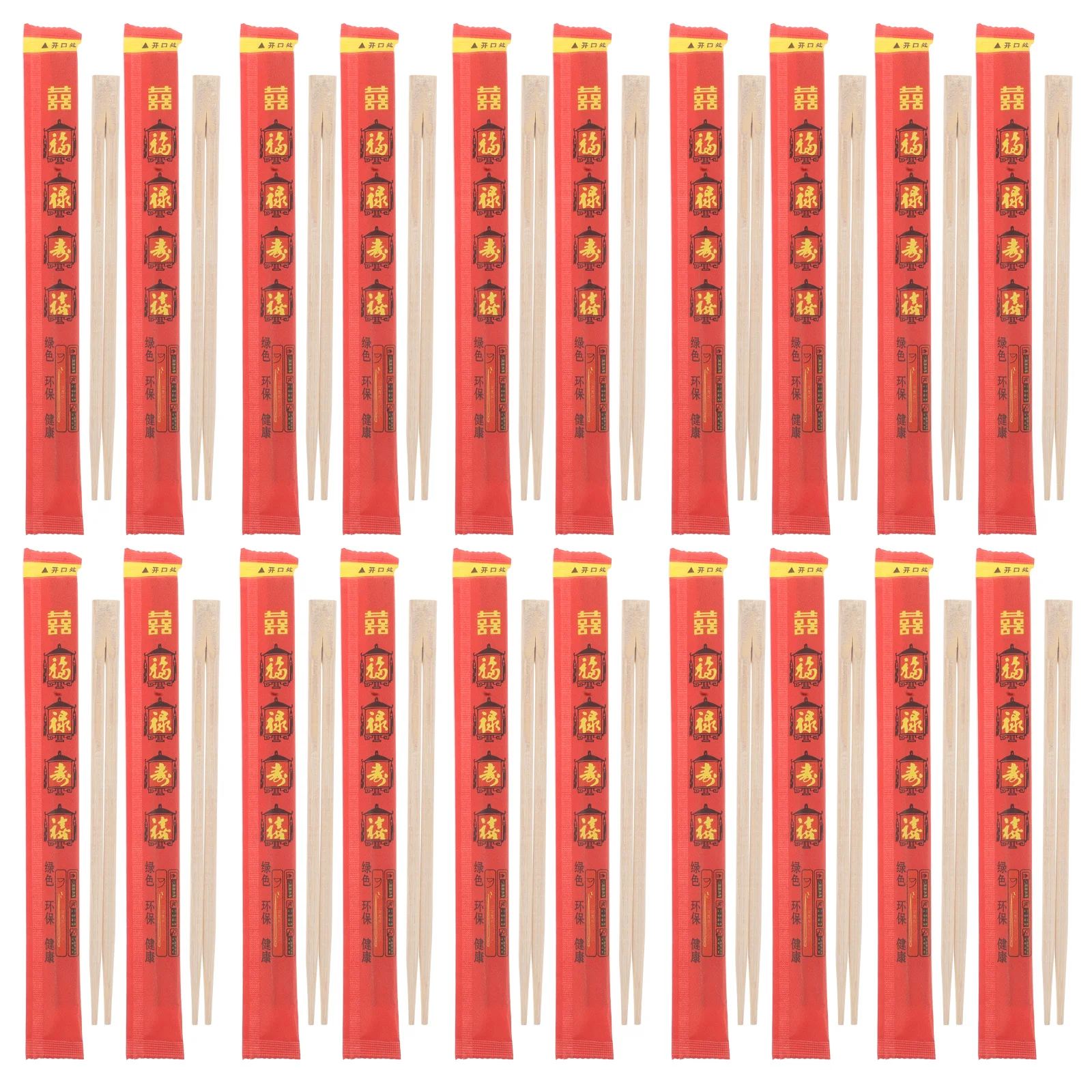 

38Pairs Disposable Bamboo Chopsticks Wedding Banquet Individually Wrapped Elegant Wedding Celebration Chopstick Set