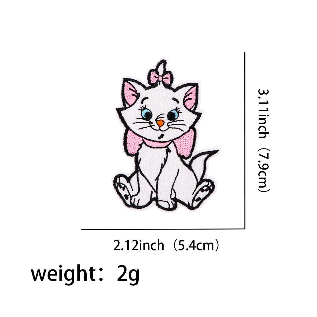 Beautiful Kitty Embroidered Patches For Clothing DIY Badge Adhesive Patches Cartoon Cat Patches On Clothes Stickers Appliques