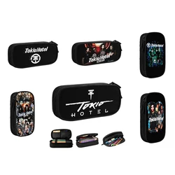 Tokio Hotel BillKaulitz Pencil Cases Rock Pen Box Pencil Bags Student Large Storage School Supplies Cosmetic Pencil Pouch