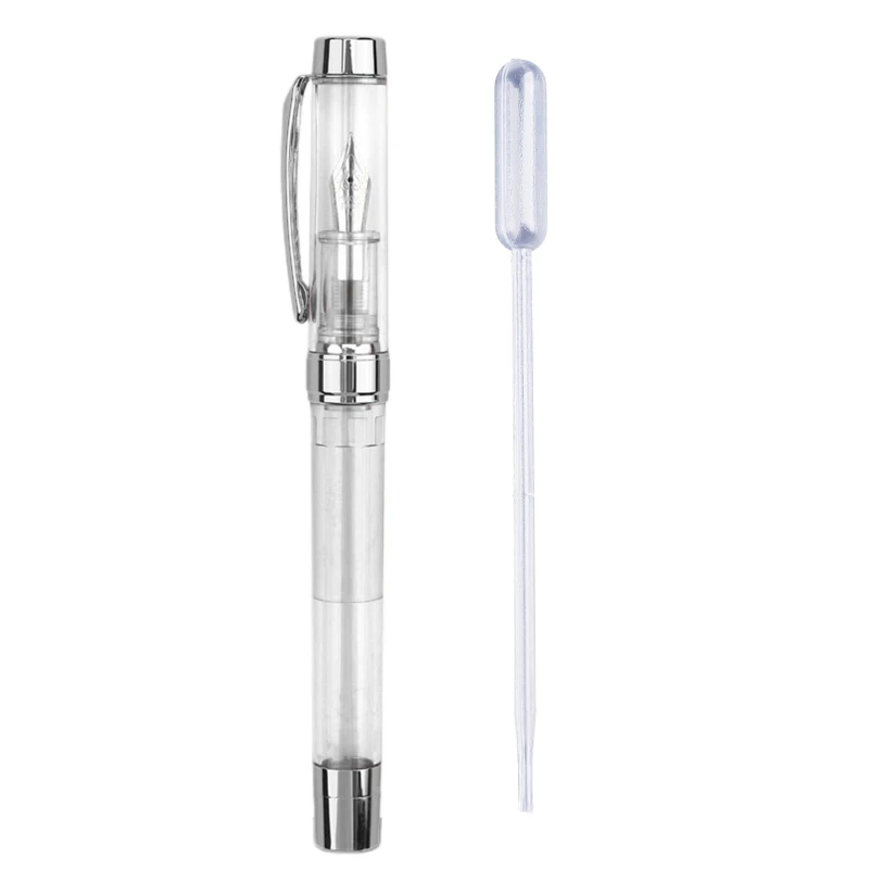 Beginner Pen One-piece for Iridium Nib EF/F Pen Tip Transparent Pen Body Fit for Sketching Art Illustrat