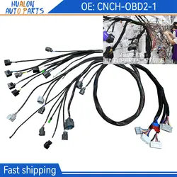 CNCH-OBD2-1 Tucked Engine Wiring Harness For 92-00 Honda Civic Integra B16 B18 D16 EK EG EM Engine FIC25 AP03 CNCHOBD21