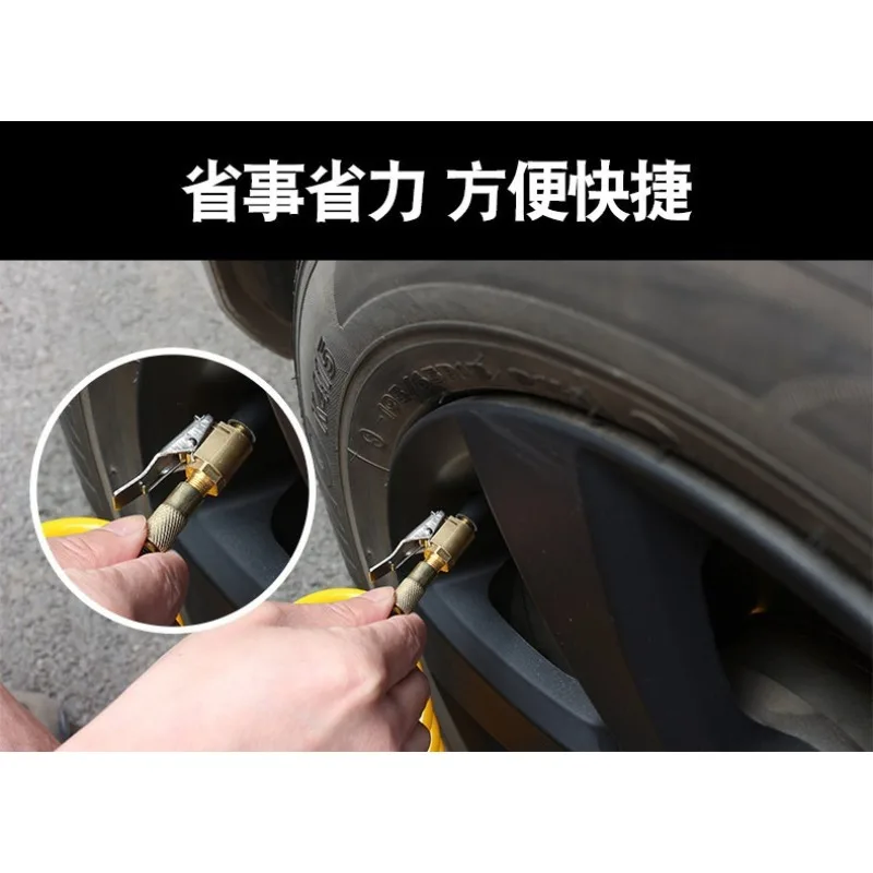 Boquilla de inflado rápido para neumáticos, manómetro, cabezal de boquilla, tipo abrazadera, trabajador de boquilla