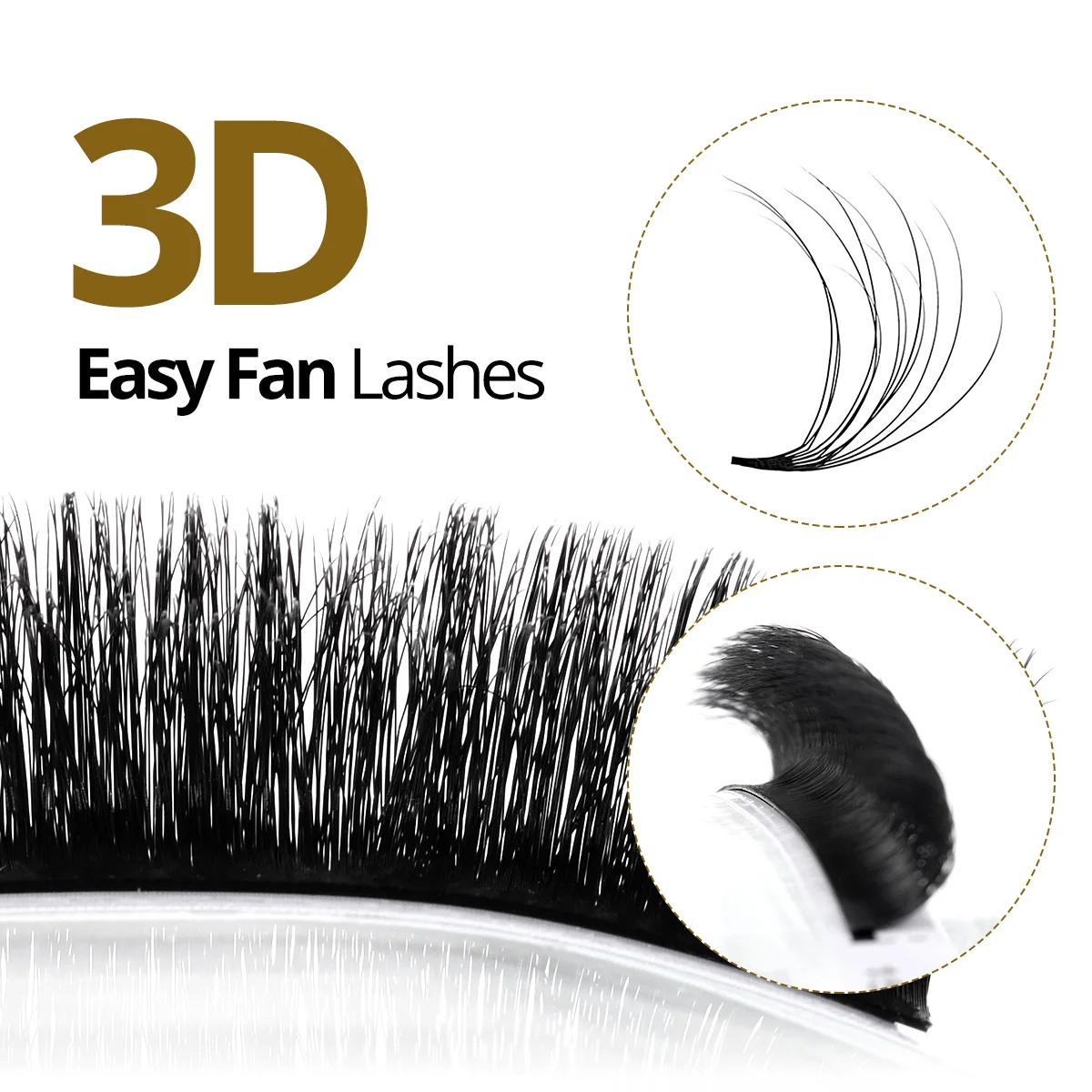 ARISON 3D pestañas fáciles de abanico multinivel ventiladores de volumen densamente prefabricados extensión de pestañas 0,03/0,07 floración automática visón sintético