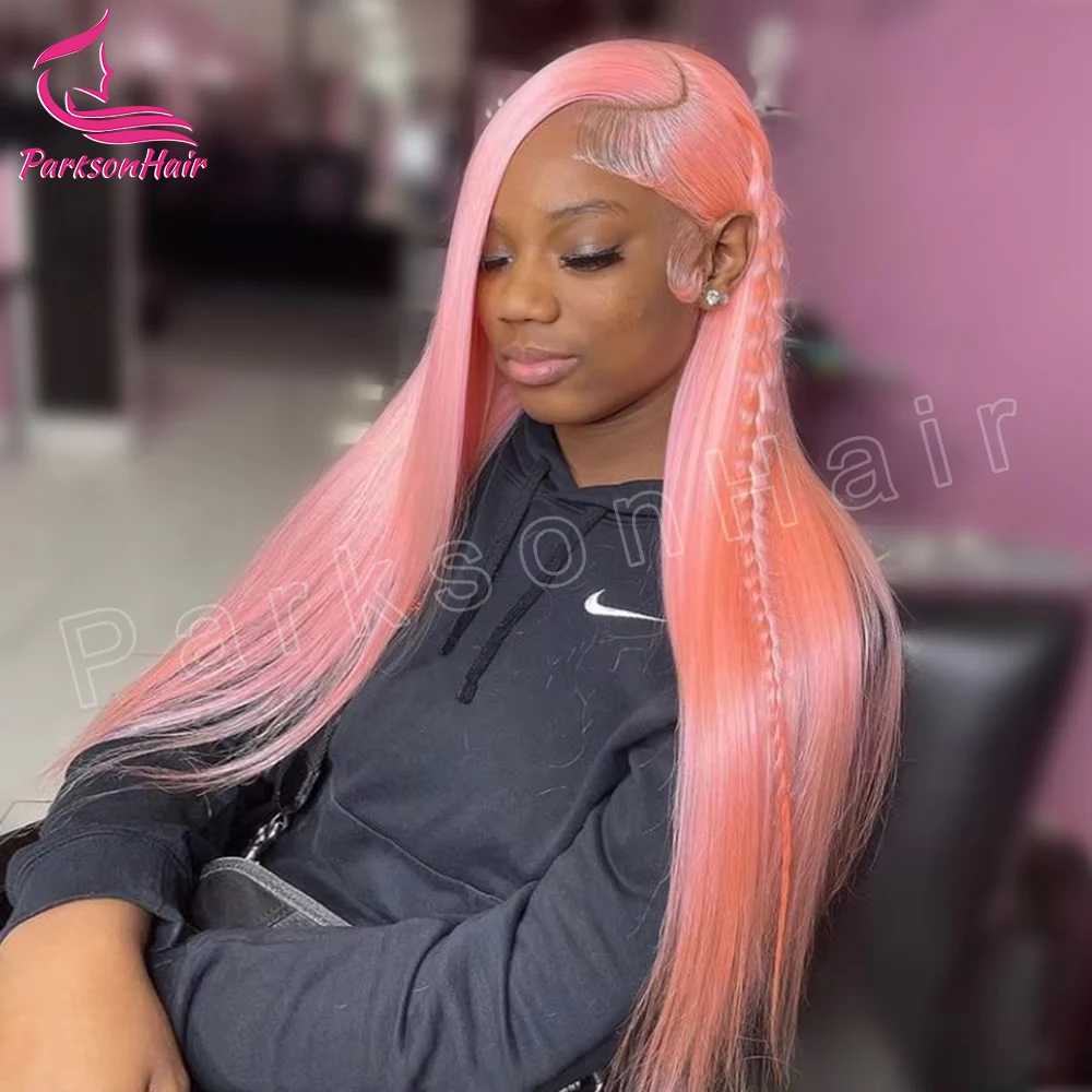 Pink 13X6 13X4 HD Lace Frontal Wigs Straight Lace Front Wig 250 Density 613 Colored Human Hair Wigs For Black Women